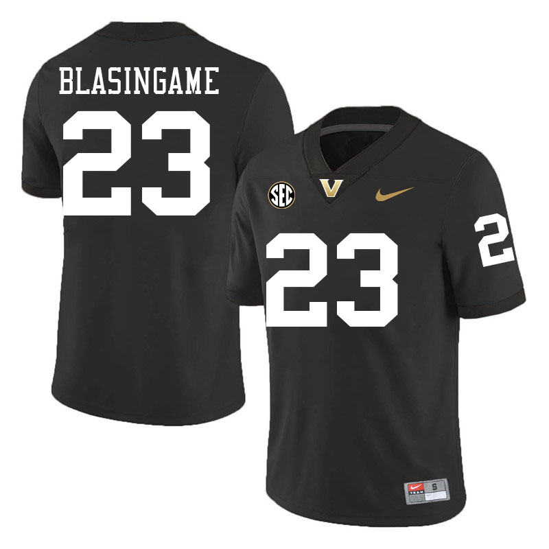 Khari Blasingame Jersey,Vanderbilt Commodores #23 Khari Blasingame Football Jersey,Uniforms-Black